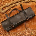 5-Piece Custom Handmade Chef Knife Set with Leather Sheath