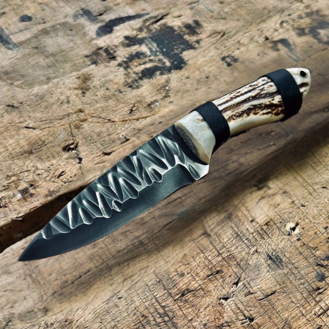 Custom Handmade Hunting Skinner Knife | High Carbon Steel with Stag Horn Handle