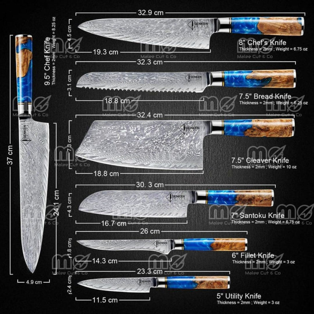 7-Piece Japanese VG10 Chef Knife Set