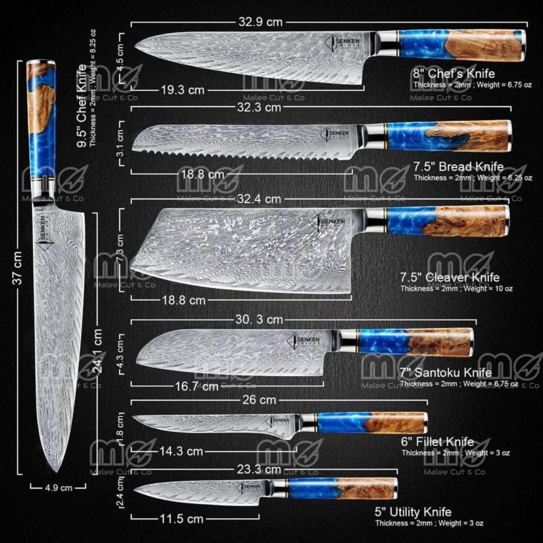 7-Piece Japanese VG10 Chef Knife Set