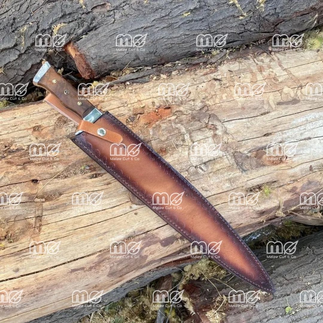 Custom 21" Bowie Knife – 1095 Carbon Steel Blade With Rosewood Handle