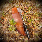 Premium Handmade Musso Bowie Knife – Full Tang Mirror-Polished D2 Steel Blade With Leather Sheath