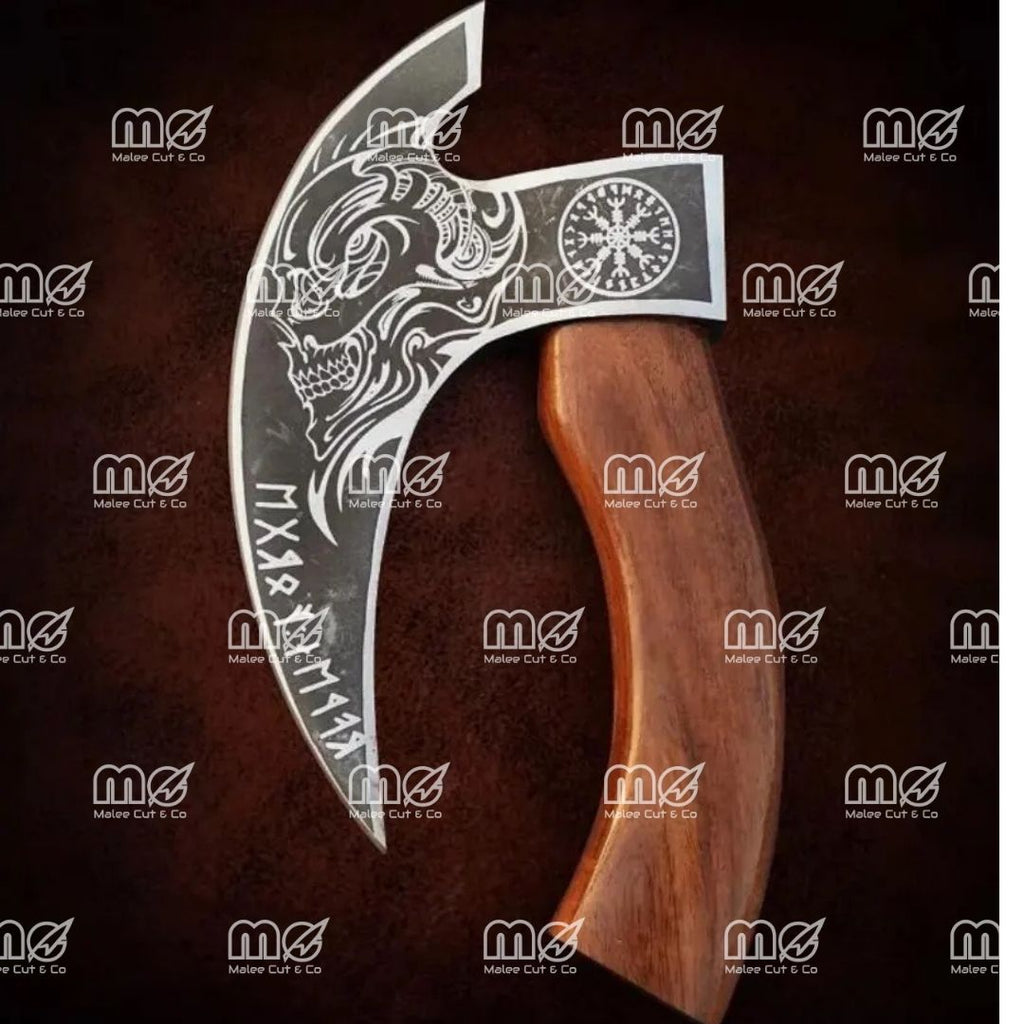 Hand-Forged Damascus Ulu Knife – Chef’s Pizza Cutter