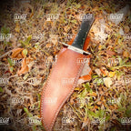 Premium Handmade Musso Bowie Knife – Full Tang Mirror-Polished D2 Steel Blade With Leather Sheath