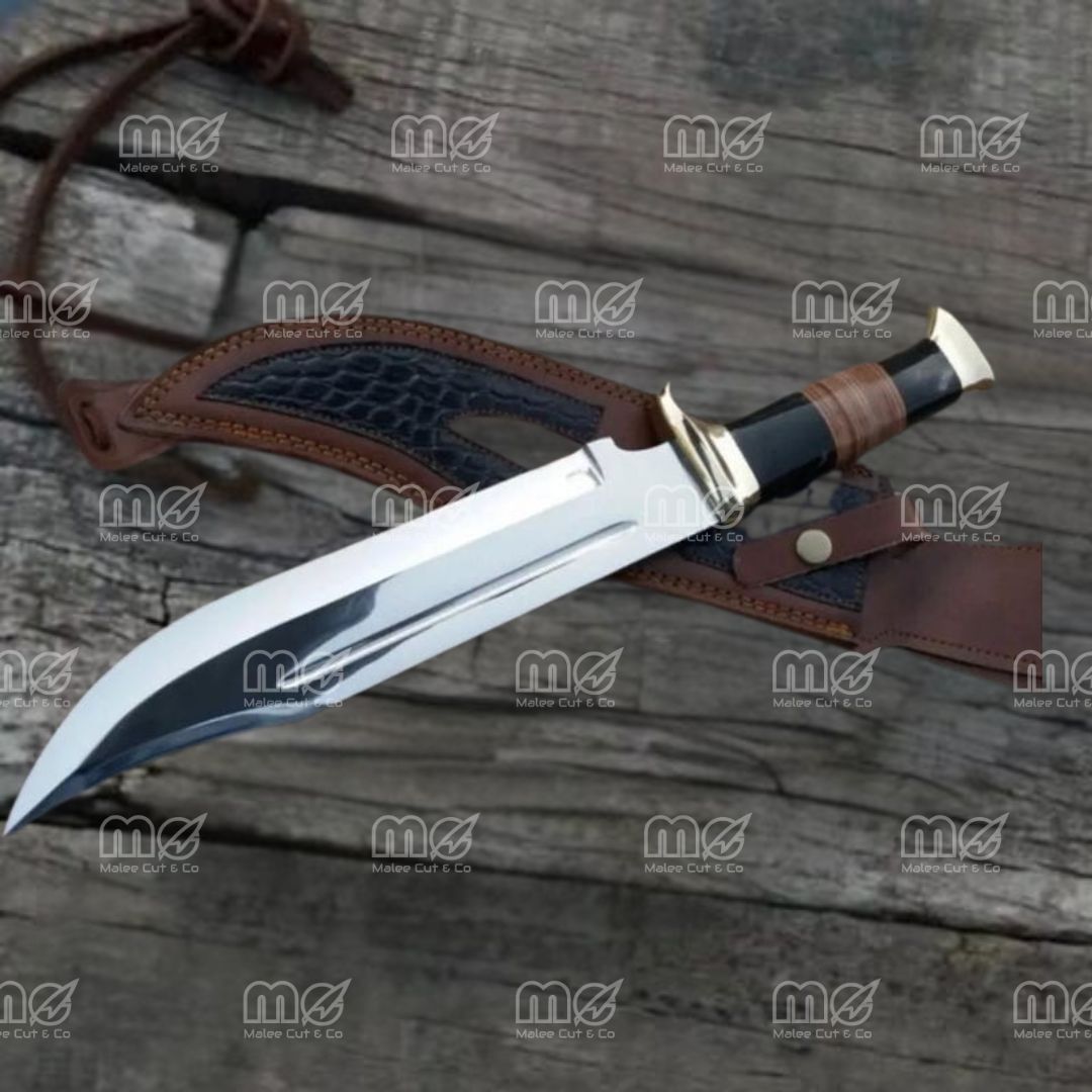 Handmade Damascus Steel Hunting Knife With Stag Antler Handle