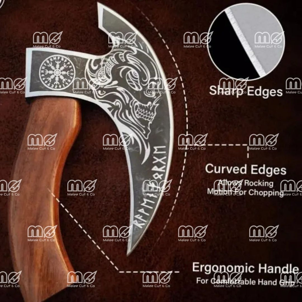 Hand-Forged Damascus Ulu Knife – Chef’s Pizza Cutter