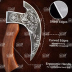 Hand-Forged Damascus Ulu Knife – Chef’s Pizza Cutter