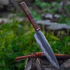 Copper Damascus Fillet Knife Set | Handmade Cu Mai Chef Knife