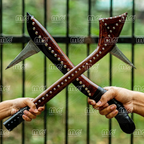 Handmade Damascus Steel Gunstock Club – Free Shipping