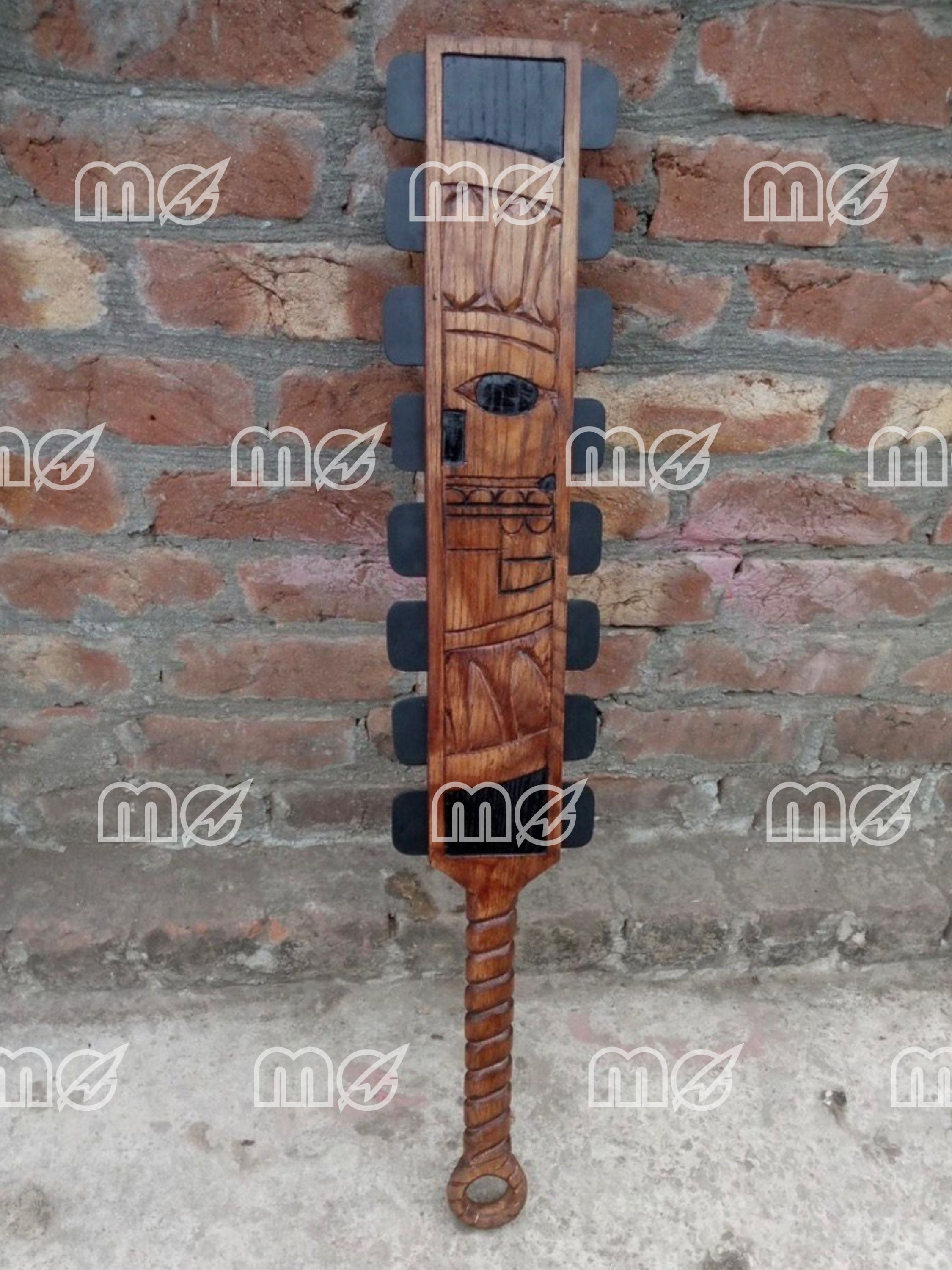 Handmade Engraved Decorative Obsidian Aztec Sword