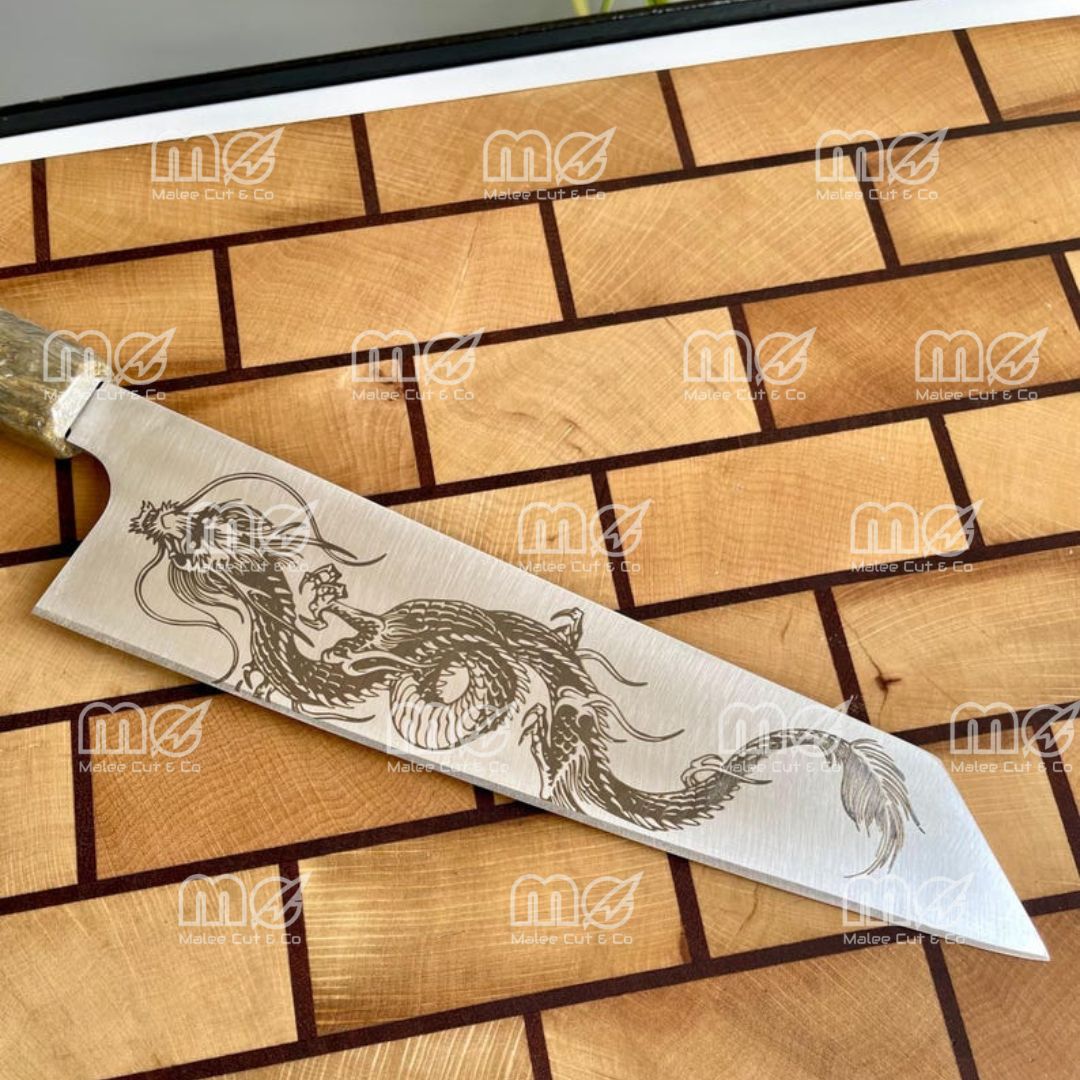 Handmade Dragon Kiritsuke Chef Knife – Carbon Steel Blade
