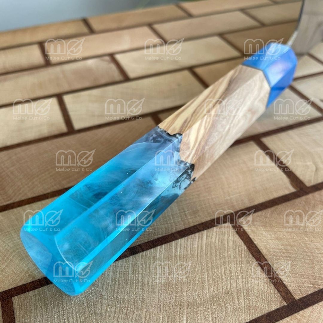 Carbon Steel Blade Kiritsuke Aquarium Chef Knife With Custom Resin Handle