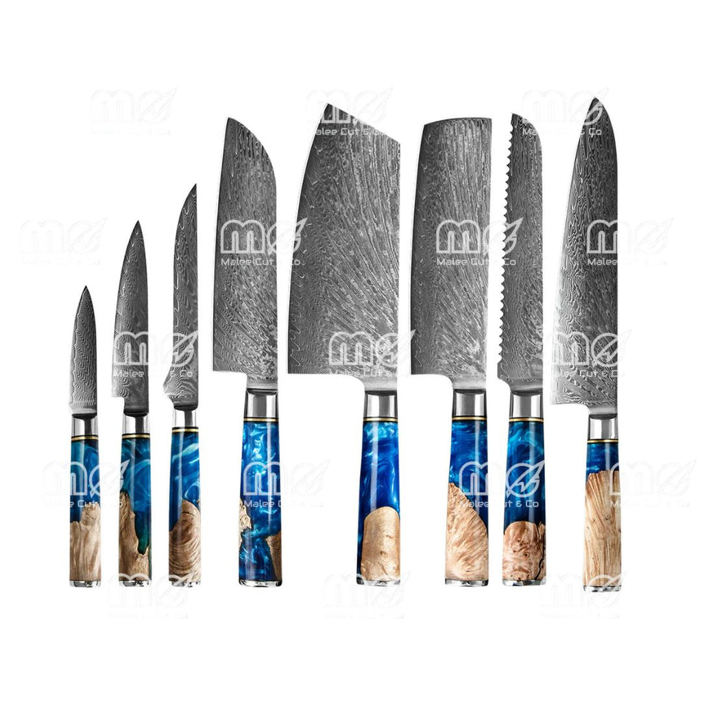 8-Piece VG-10 Japanese Steel Kitchen Knife Set