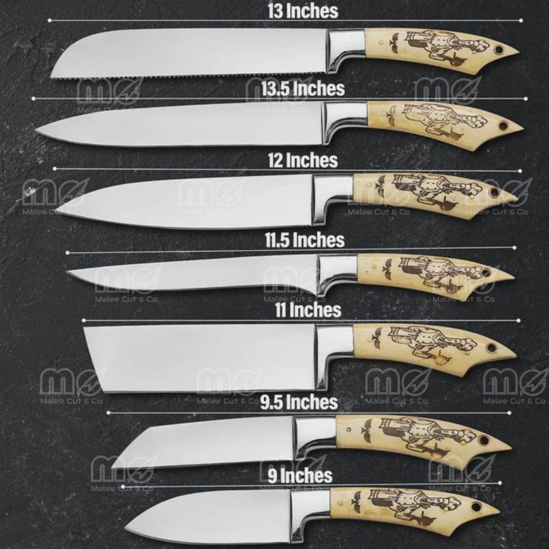 Custom Handmade 7-Piece Chef Knife Set – J2 Steel Blades