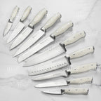Ikon Creme 10-Piece Knife Block Set – Acacia Wood