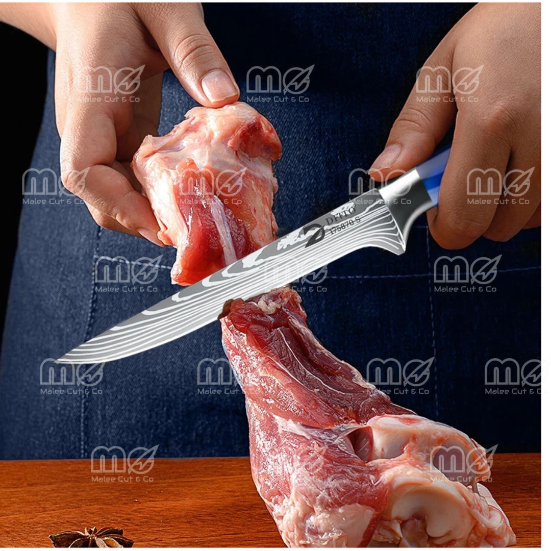 9PCS Japanese Damascus Pattern Kitchen Knife Set