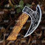 Original Custom Hand Forged Viking Pizza Cutter Axe