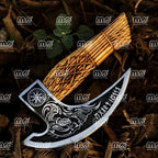 Original Custom Hand Forged Viking Pizza Cutter Axe