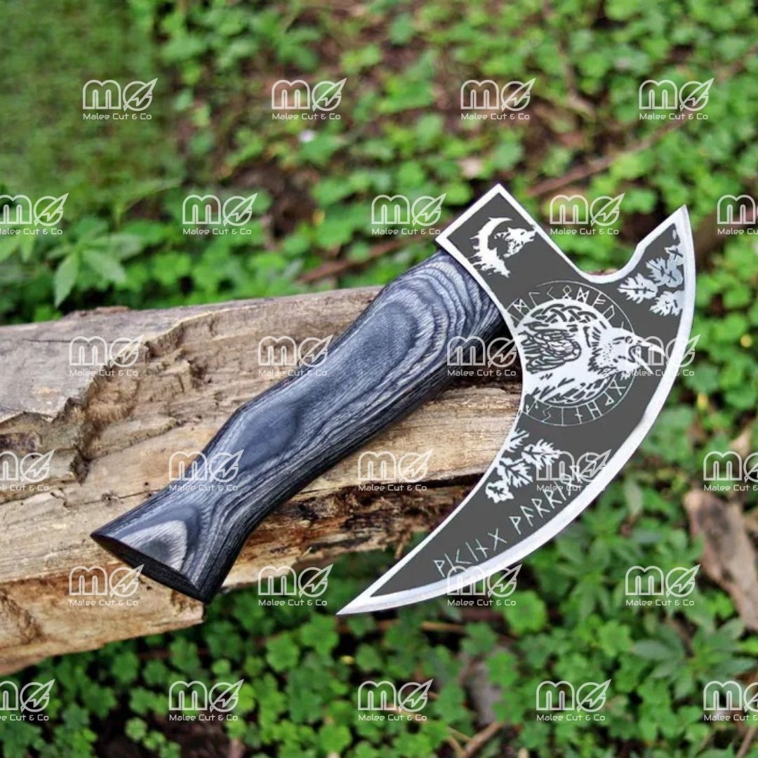 Custom Hand-Forged Viking Pizza Cutter Axe