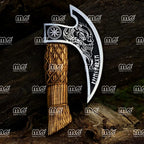 Original Custom Hand Forged Viking Pizza Cutter Axe
