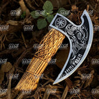 Original Custom Hand Forged Viking Pizza Cutter Axe