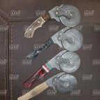 Handmade Damascus Steel Pizza Cutter – Sharp & Durable Pizza Slicer