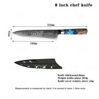 8-Piece VG-10 Japanese Steel Kitchen Knife Set