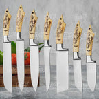 Custom Handmade 7-Piece Chef Knife Set – J2 Steel Blades