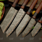 Handmade Copper Damascus Steel Chef Knife Set | Premium Chef Knifes