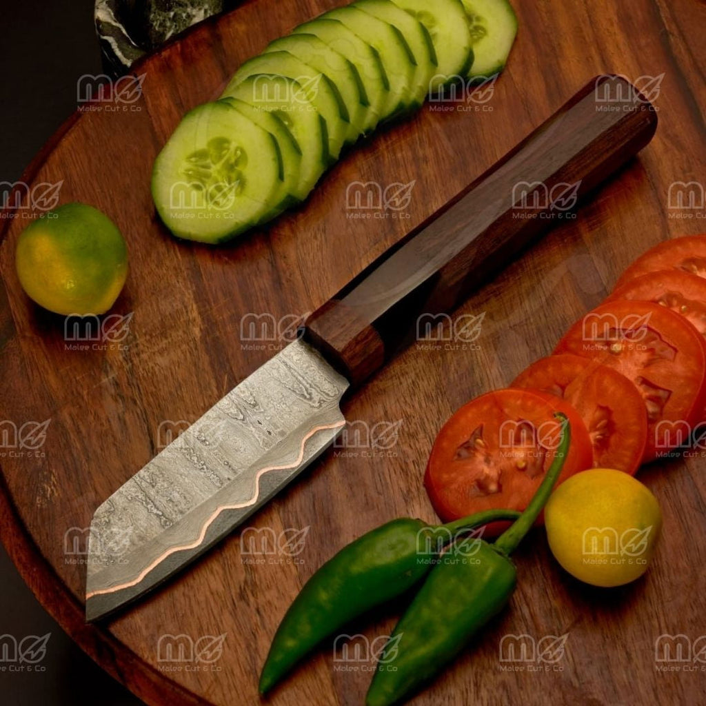 Handmade Copper Damascus Steel Chef Knife Set | Premium Chef Knifes