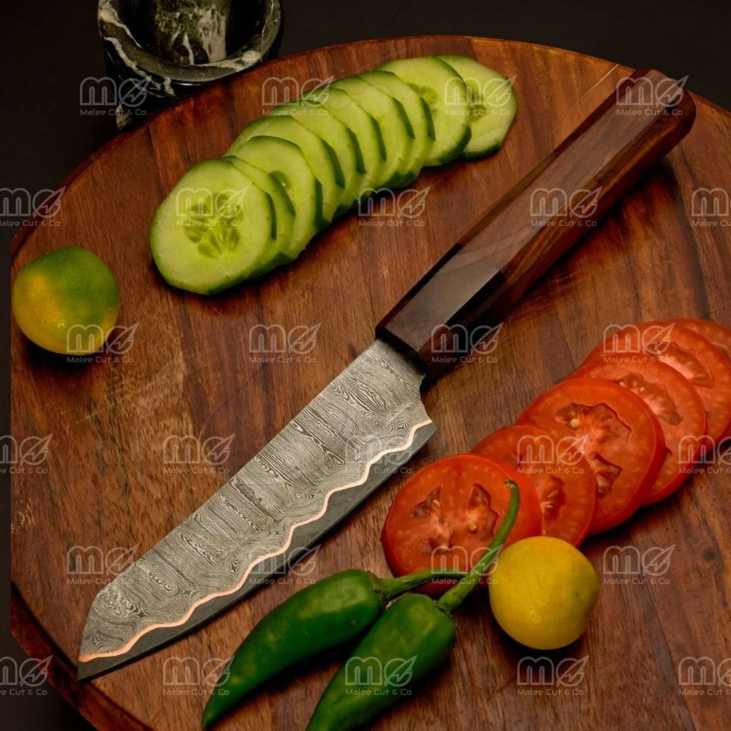 Handmade Copper Damascus Steel Chef Knife Set | Premium Chef Knifes
