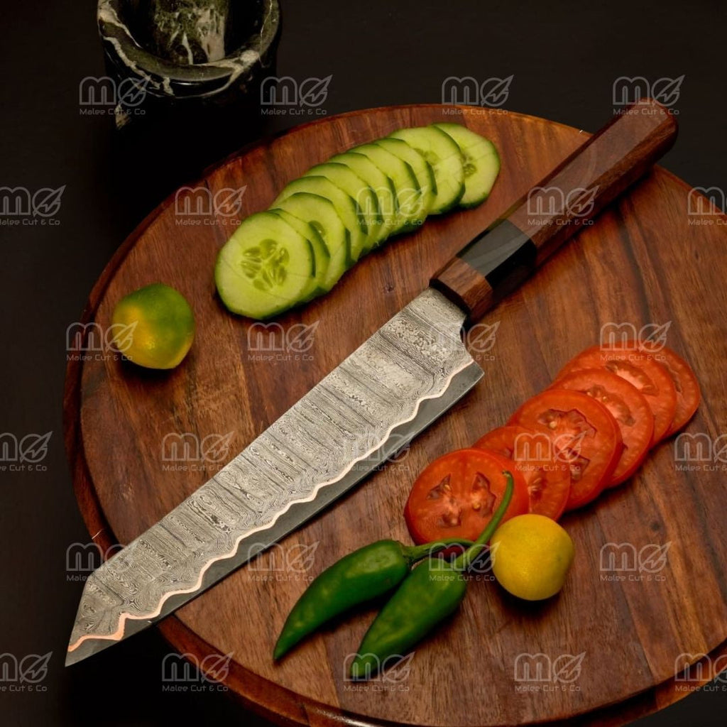 Handmade Copper Damascus Steel Chef Knife Set | Premium Chef Knifes