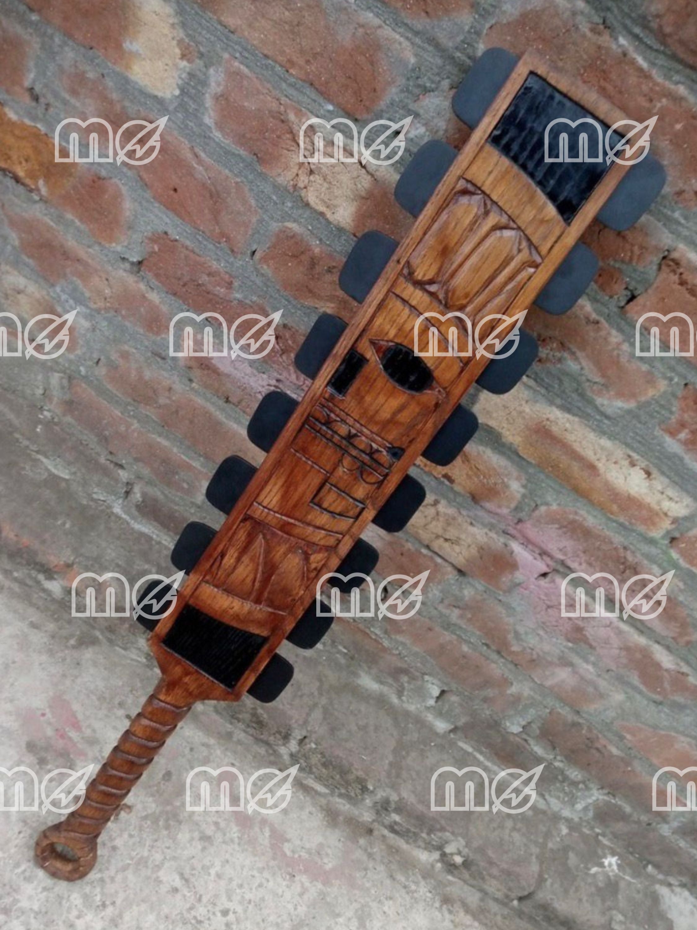 Handmade Engraved Decorative Obsidian Aztec Sword