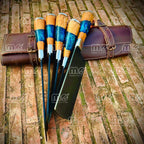 Handmade Carbon Steel Steak Knife Set 6-Piece