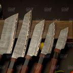 Handmade Copper Damascus Steel Chef Knife Set | Premium Chef Knifes