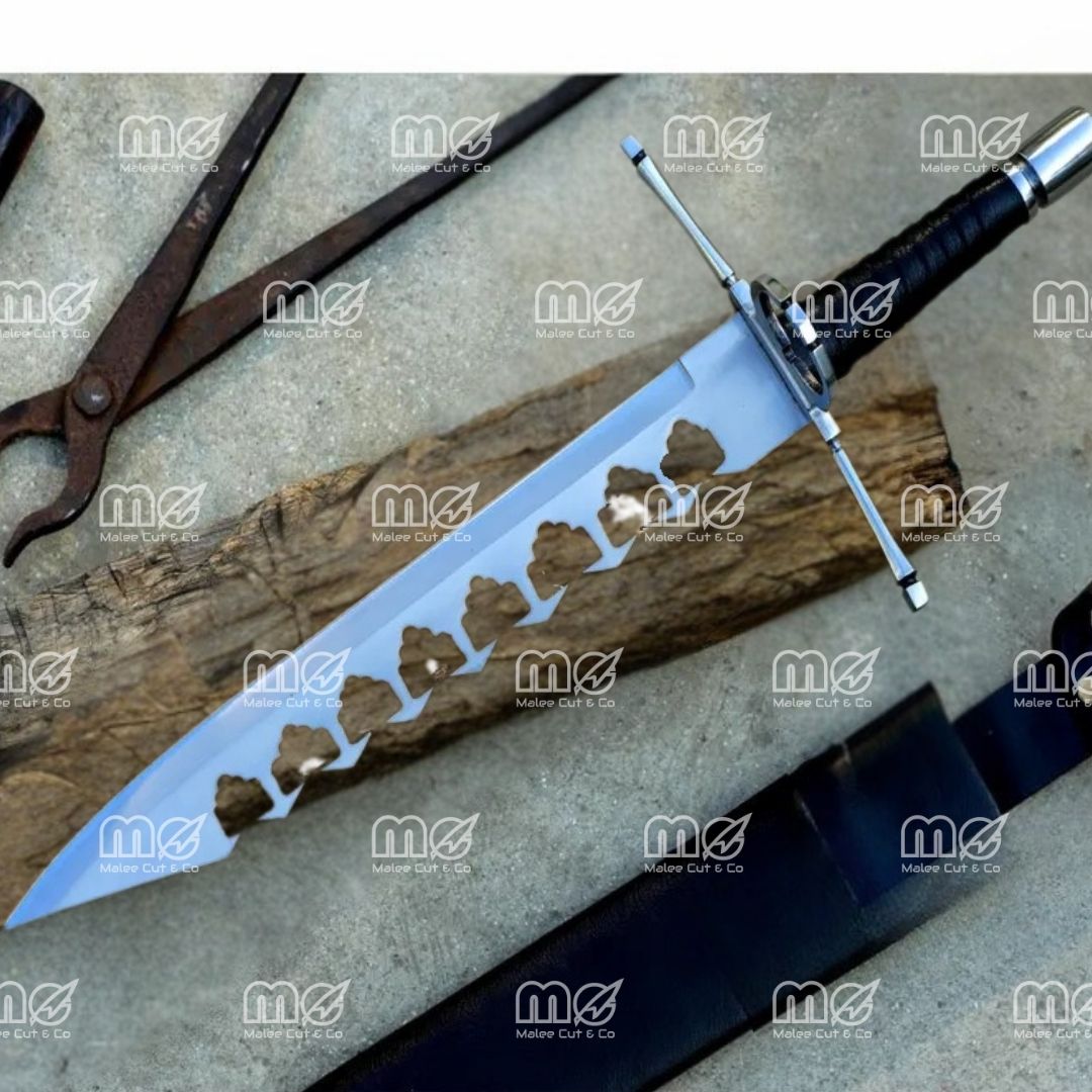 Hand Forged 16" Degenbrecher Sword Breaker Knife – 5160 Leaf Spring Steel & Rosewood Handle