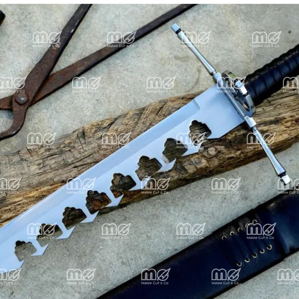 Hand Forged 16" Degenbrecher Sword Breaker Knife – 5160 Leaf Spring Steel & Rosewood Handle
