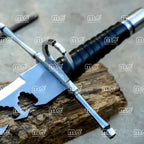 Hand Forged 16" Degenbrecher Sword Breaker Knife – 5160 Leaf Spring Steel & Rosewood Handle