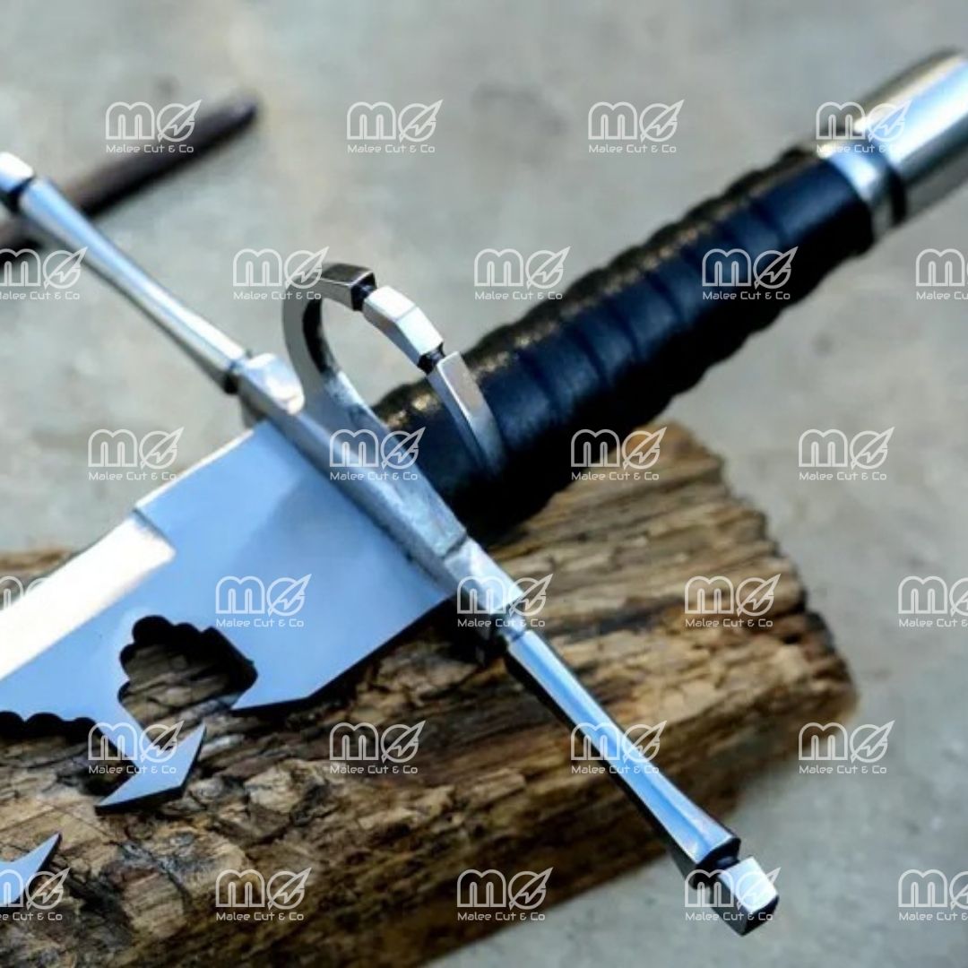 Hand Forged 16" Degenbrecher Sword Breaker Knife – 5160 Leaf Spring Steel & Rosewood Handle