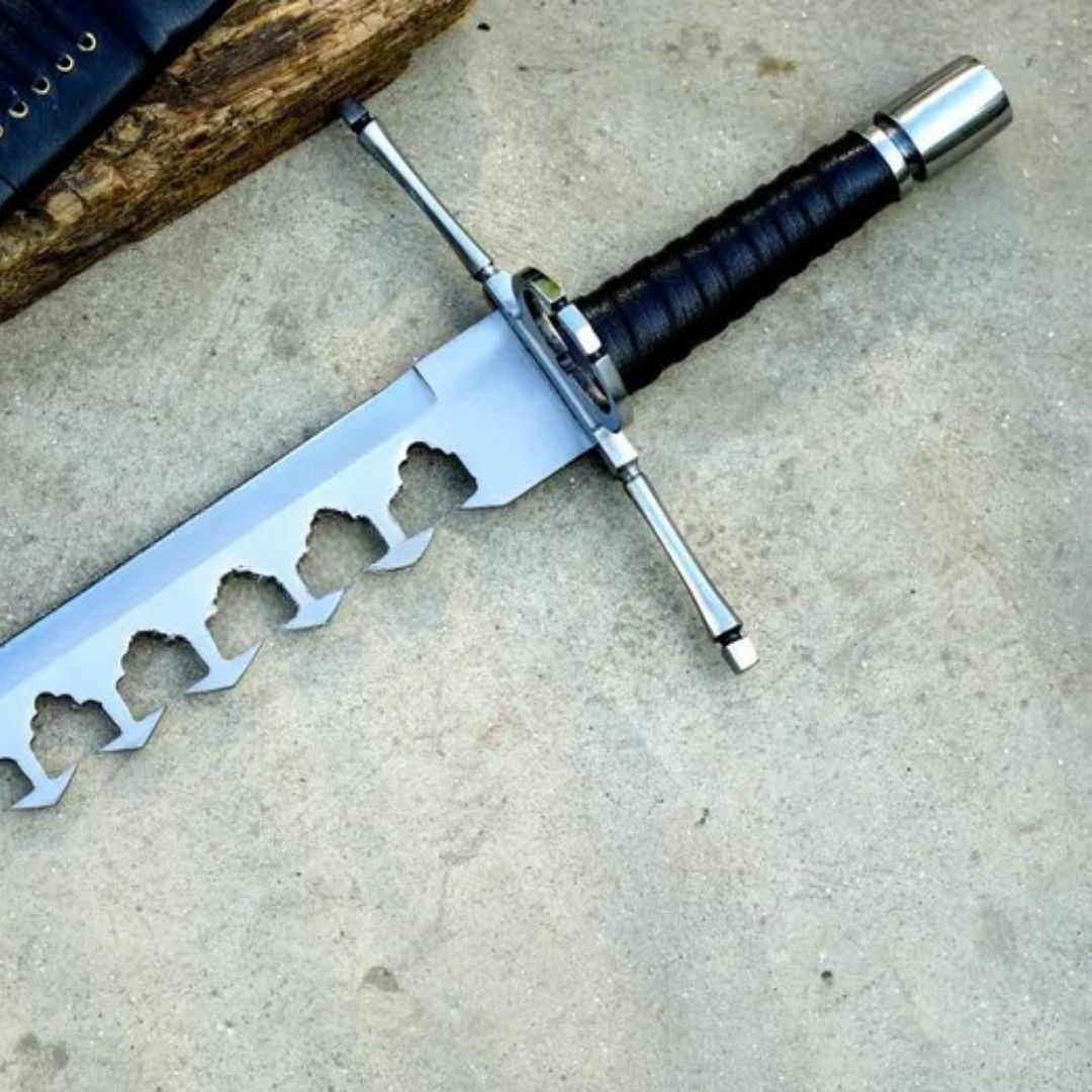 Hand Forged 16" Degenbrecher Sword Breaker Knife – 5160 Leaf Spring Steel & Rosewood Handle