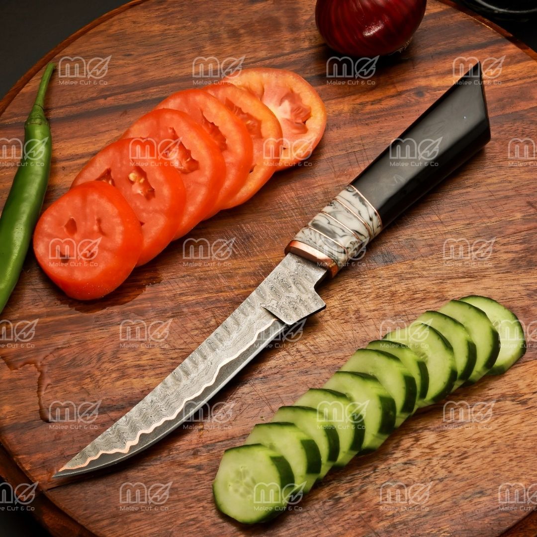 Handmade Copper Damascus Chef Knife Set | Cu-Mai Japanese Style