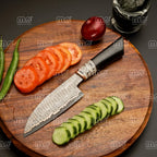 Handmade Copper Damascus Chef Knife Set | Cu-Mai Japanese Style