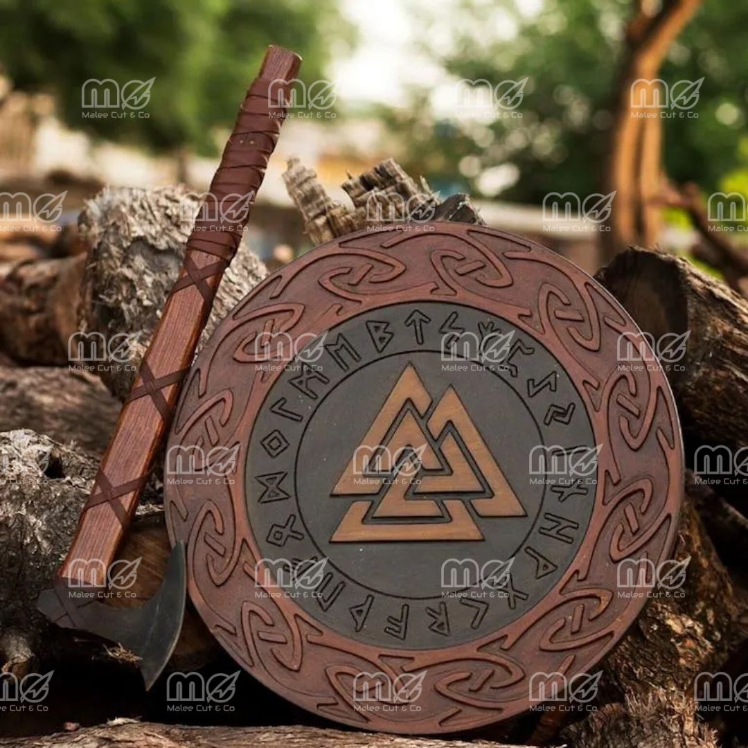 Personalized Ragnar Viking Axe With Shield