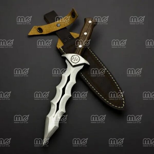 Custom 11" Double-Edged Dagger With Personalized Walnut Handle