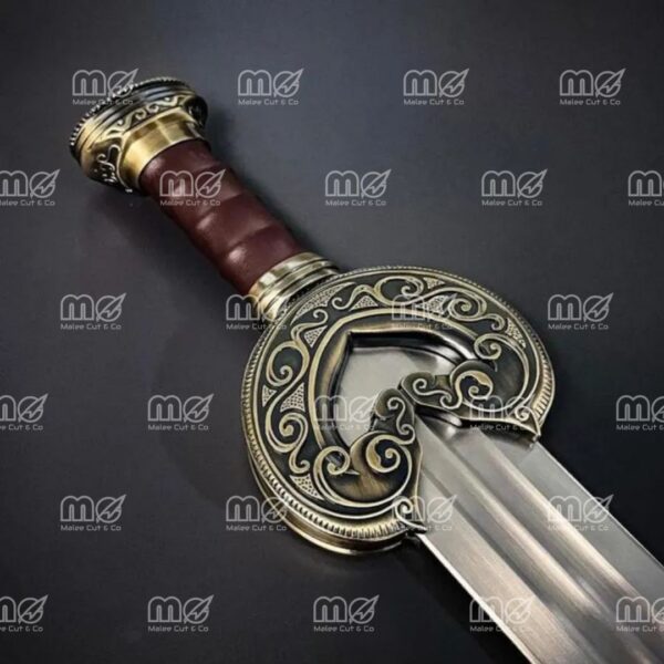 40" Ornate Damascus Steel Handmade Templar Knight Sword
