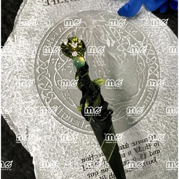 Custom Handmade Gothic Green Dagger for Women & Girls