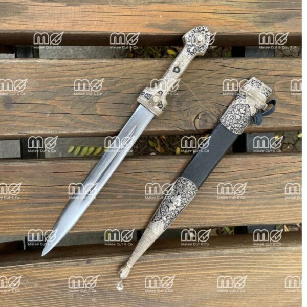 Handmade Dagger – Custom Engraved Nickel