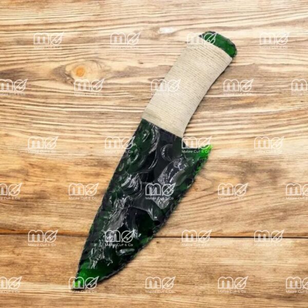 Handcrafted Green Obsidian Hunting Knife